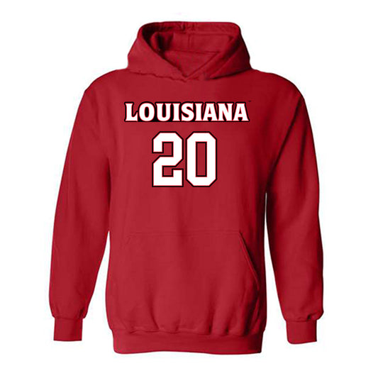Louisiana - NCAA Men's Basketball : Christian Landry - Hooded Sweatshirt Classic Shersey