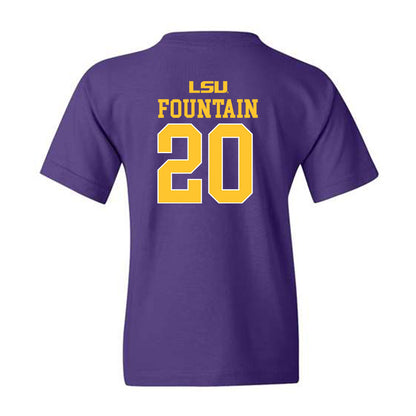 LSU - NCAA Men's Basketball : Derek Fountain - Youth T-Shirt Sports Shersey