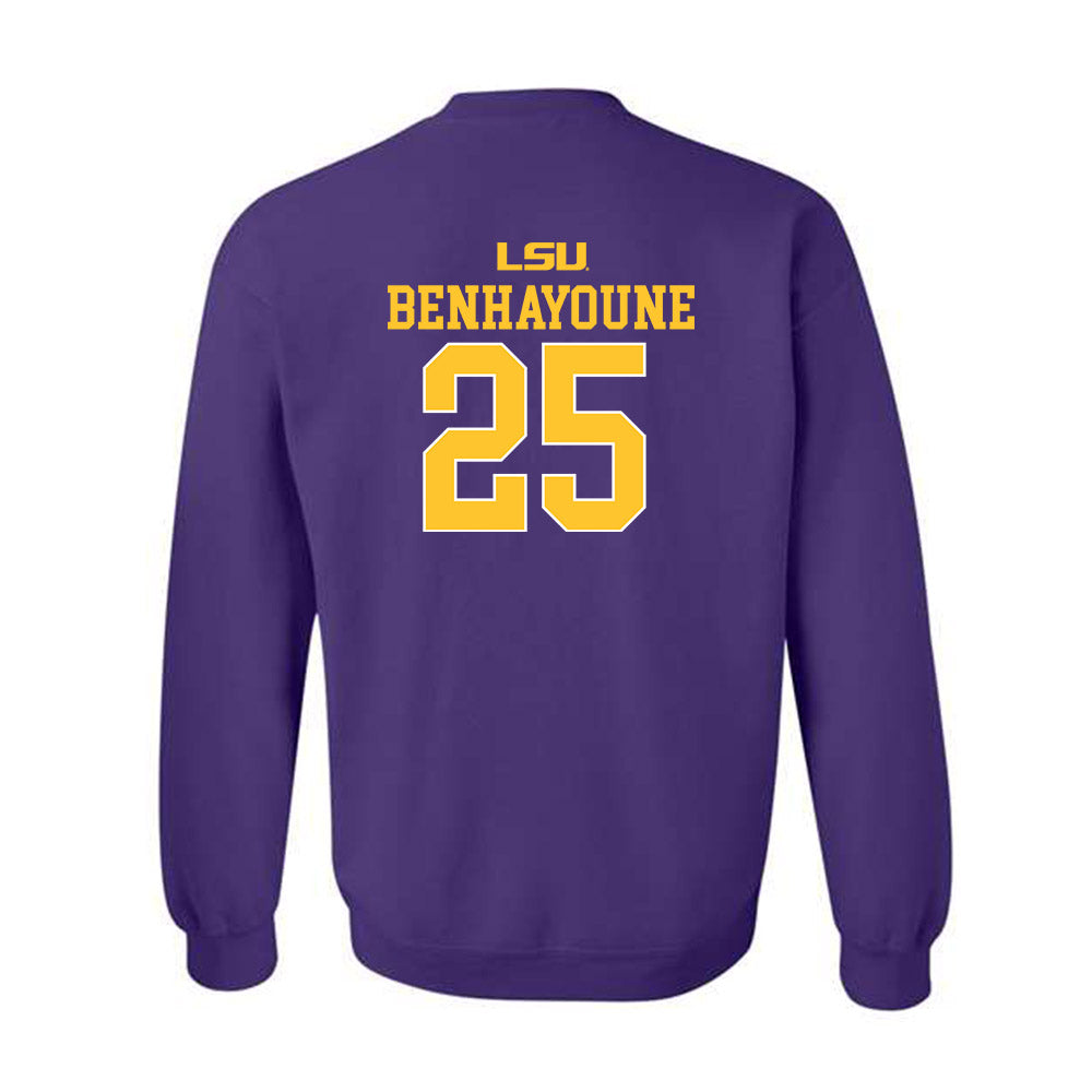 LSU - NCAA Men's Basketball : Adam Benhayoune - Crewneck Sweatshirt Sports Shersey