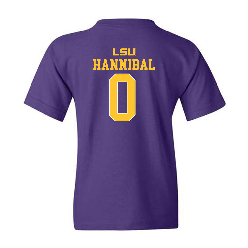 LSU - NCAA Men's Basketball : Trae Hannibal - Youth T-Shirt Sports Shersey