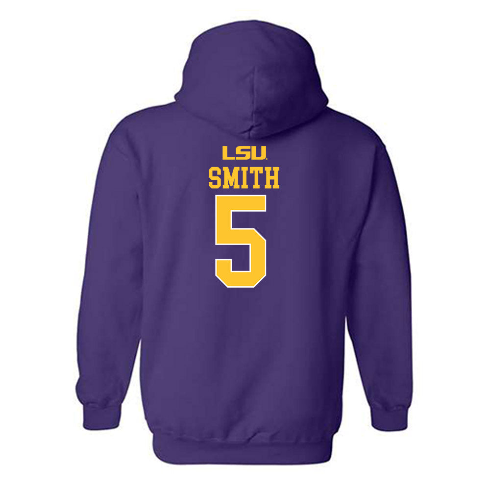 LSU - NCAA Women's Basketball : Sa'Myah Smith - Hooded Sweatshirt Sports Shersey