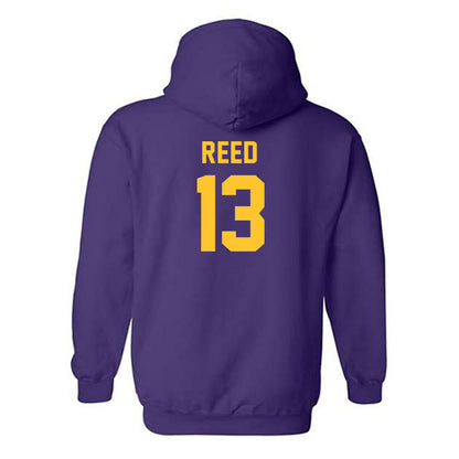 LSU - NCAA Men's Basketball : Jalen Reed - Hooded Sweatshirt Classic Shersey