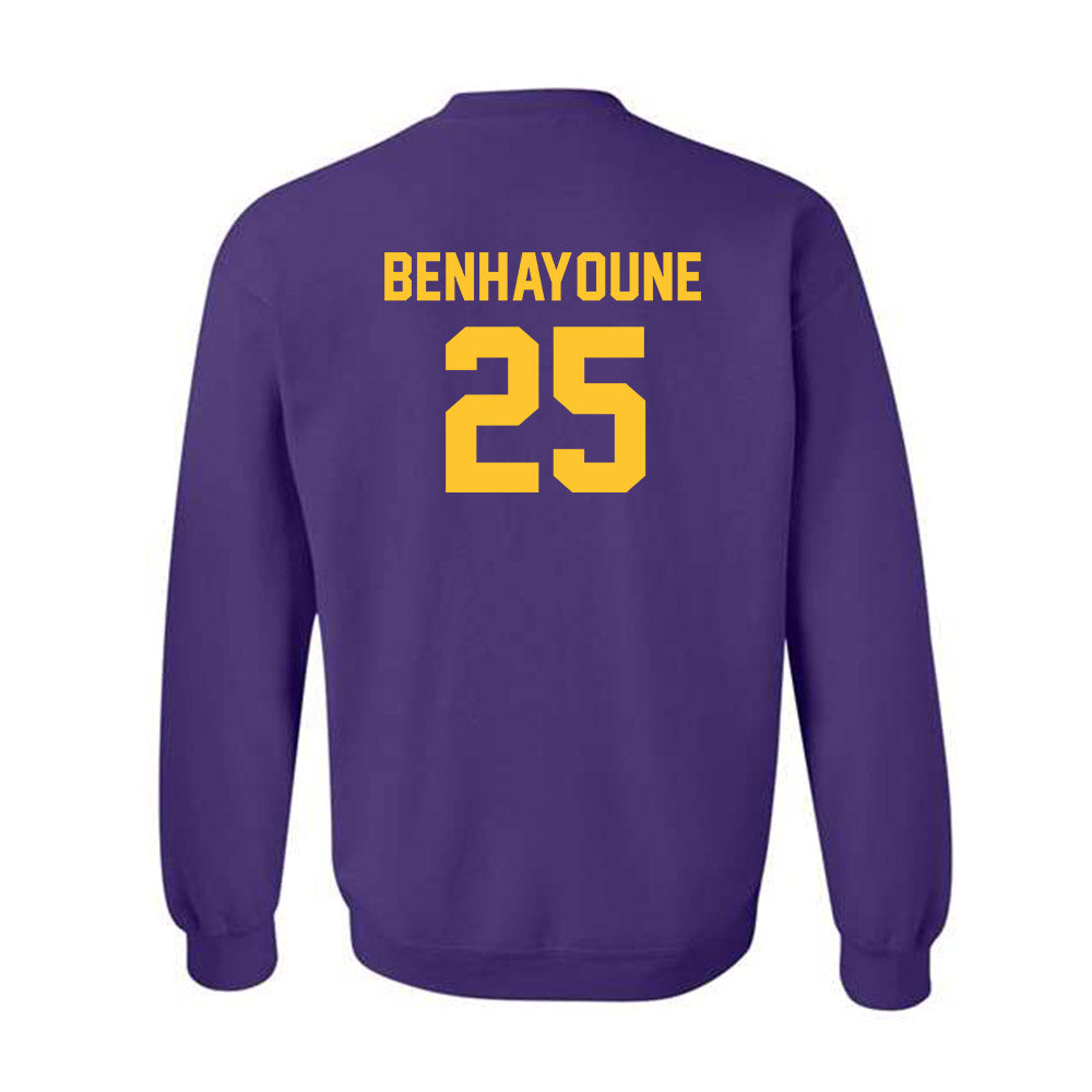 LSU - NCAA Men's Basketball : Adam Benhayoune - Crewneck Sweatshirt Classic Shersey