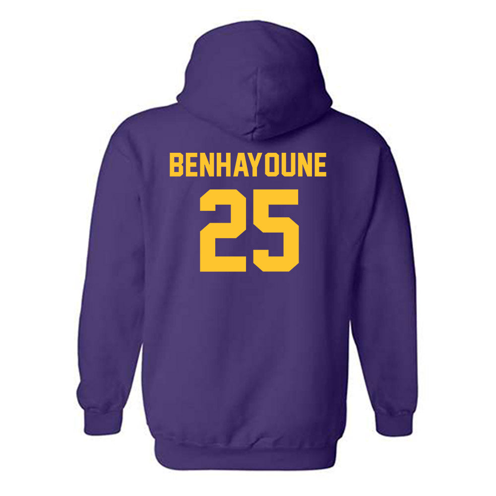 LSU - NCAA Men's Basketball : Adam Benhayoune - Hooded Sweatshirt Classic Shersey