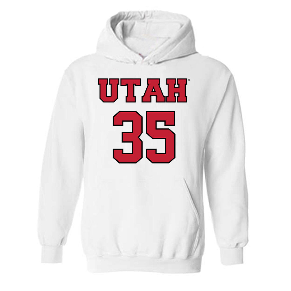 Utah - NCAA Men's Basketball : Branden Carlson - Hooded Sweatshirt Classic Shersey