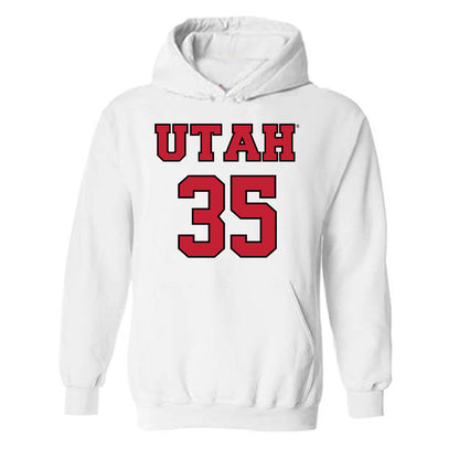 Utah - NCAA Men's Basketball : Branden Carlson - Hooded Sweatshirt Classic Shersey
