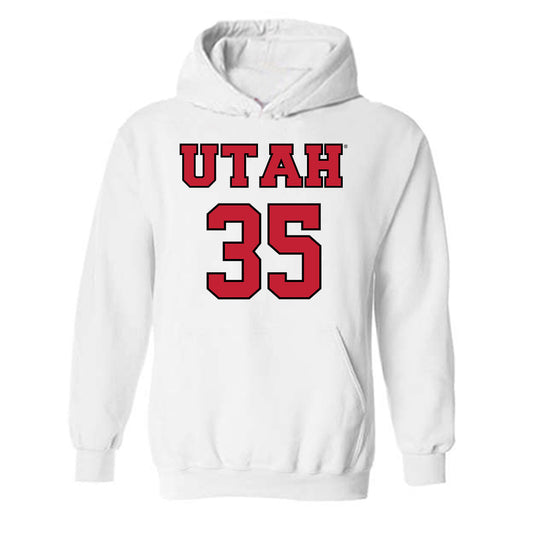 Utah - NCAA Men's Basketball : Branden Carlson - Hooded Sweatshirt Classic Shersey