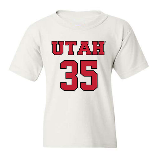 Utah - NCAA Men's Basketball : Branden Carlson - Youth T-Shirt Classic Shersey