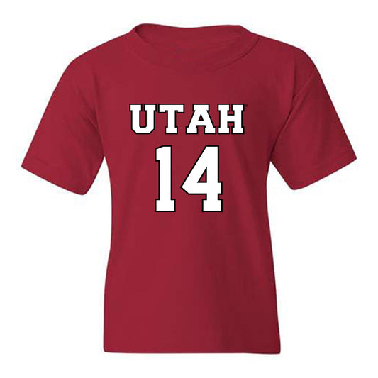 Utah - NCAA Men's Basketball : Brandon Haddock - Youth T-Shirt Classic Shersey