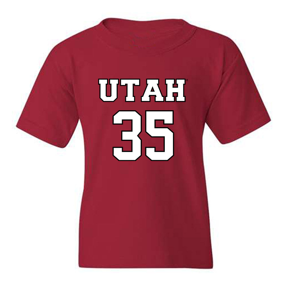Utah - NCAA Men's Basketball : Branden Carlson - Youth T-Shirt Classic Shersey