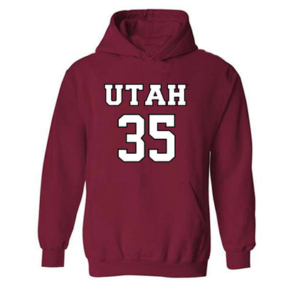 Utah - NCAA Men's Basketball : Branden Carlson - Hooded Sweatshirt Classic Shersey