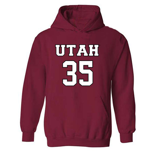 Utah - NCAA Men's Basketball : Branden Carlson - Hooded Sweatshirt Classic Shersey