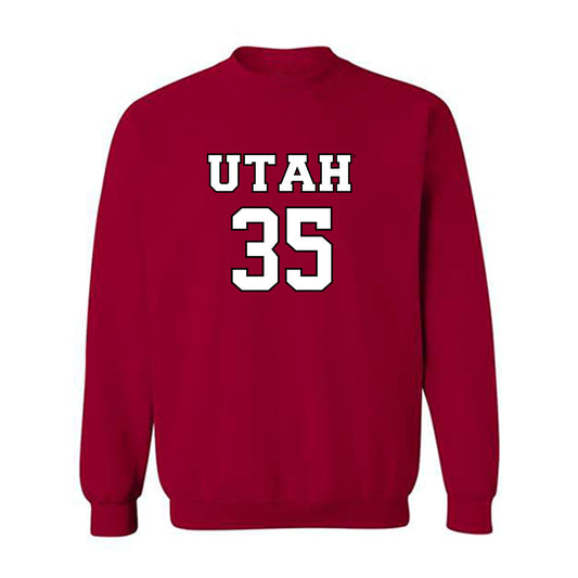 Utah - NCAA Men's Basketball : Branden Carlson - Crewneck Sweatshirt Classic Shersey