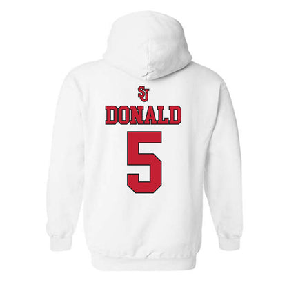 St. Johns - NCAA Women's Basketball : Jailah Donald - Hooded Sweatshirt Sports Shersey