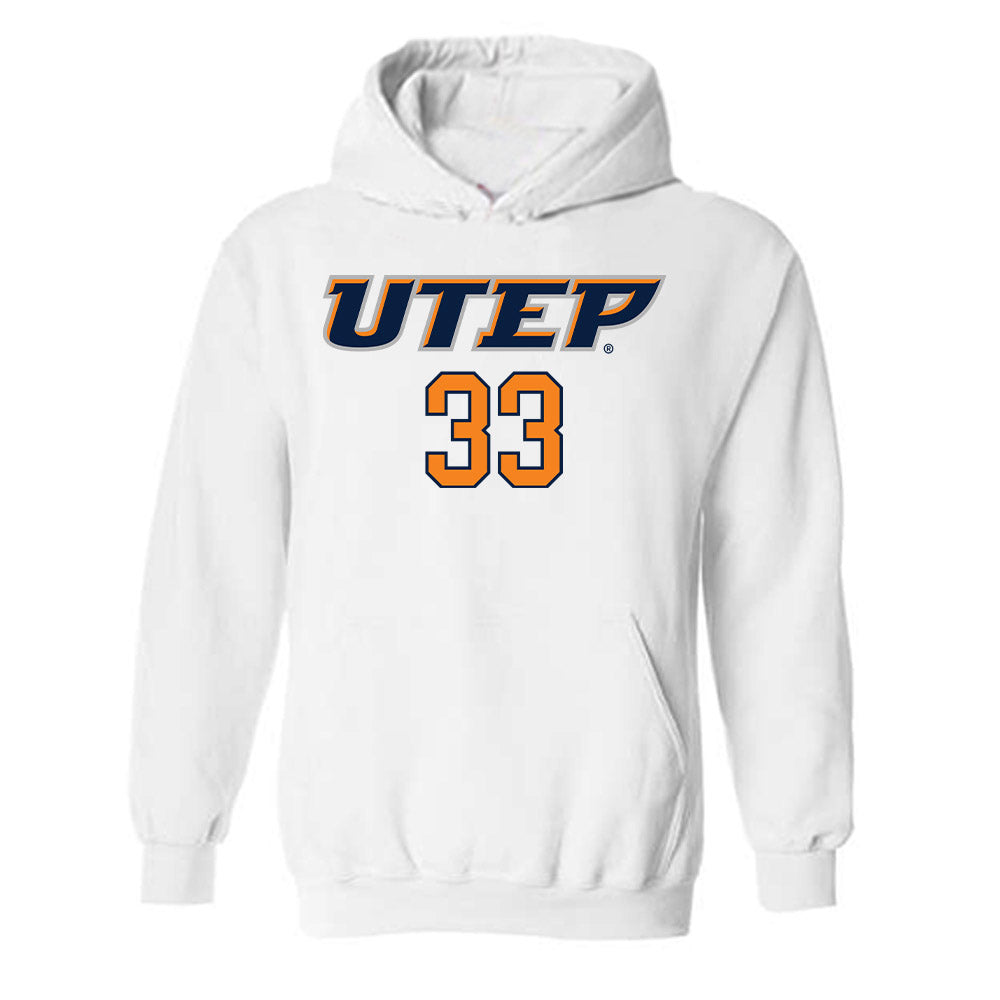 UTEP - NCAA Men's Basketball : Elijah Jones - Hooded Sweatshirt Replica Shersey