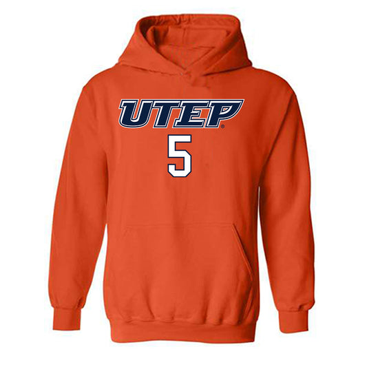 UTEP - NCAA Men's Basketball : David Terrell - Hooded Sweatshirt Classic Shersey