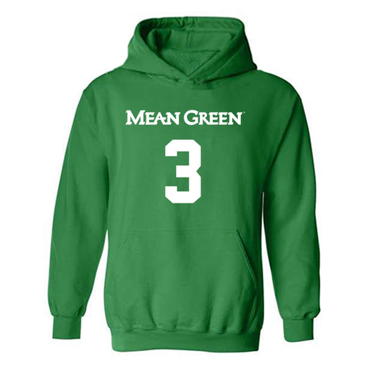 North Texas - NCAA Women's Basketball : Desiree Wooten - Hooded Sweatshirt Classic Shersey