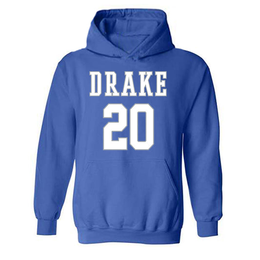 Drake - NCAA Women's Basketball : Emily Christenson - Hooded Sweatshirt Classic Shersey