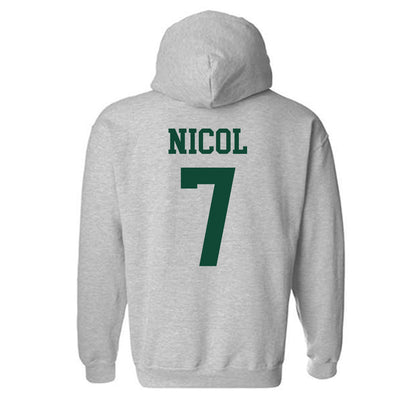 Ohio - NCAA Men's Basketball : Ben Nicol - Hooded Sweatshirt Classic Shersey