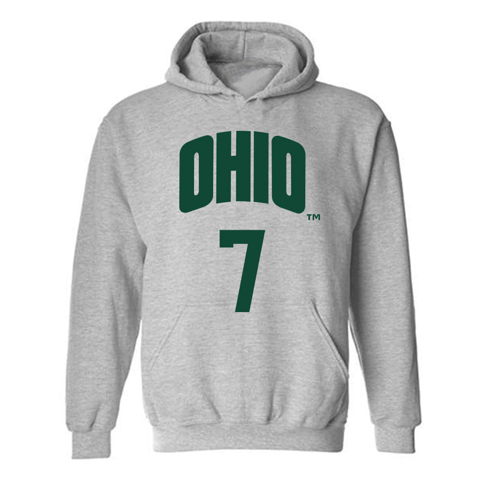 Ohio - NCAA Men's Basketball : Ben Nicol - Hooded Sweatshirt Classic Shersey