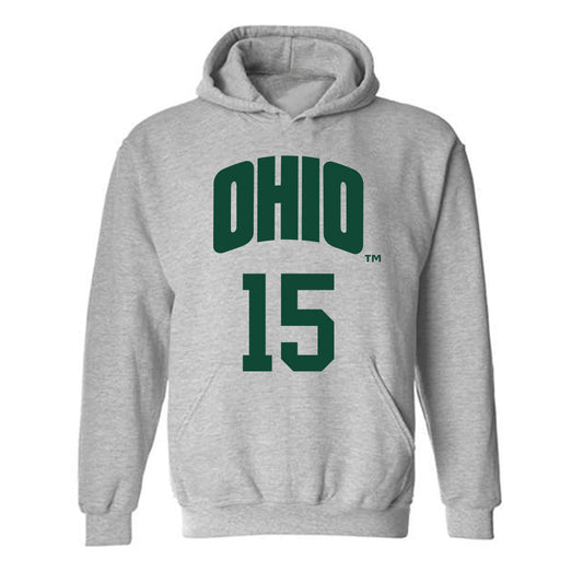 Ohio - NCAA Men's Basketball : Quinn Corna - Hooded Sweatshirt Classic Shersey
