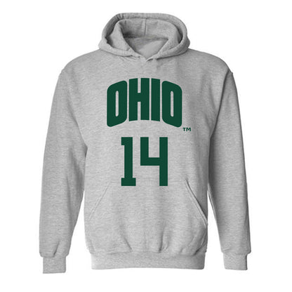 Ohio - NCAA Men's Basketball : Ben Estis - Hooded Sweatshirt Classic Shersey