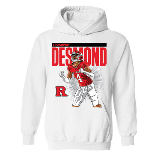 Rutgers - NCAA Football : Desmond Igbinosun Broadway Hooded Sweatshirt