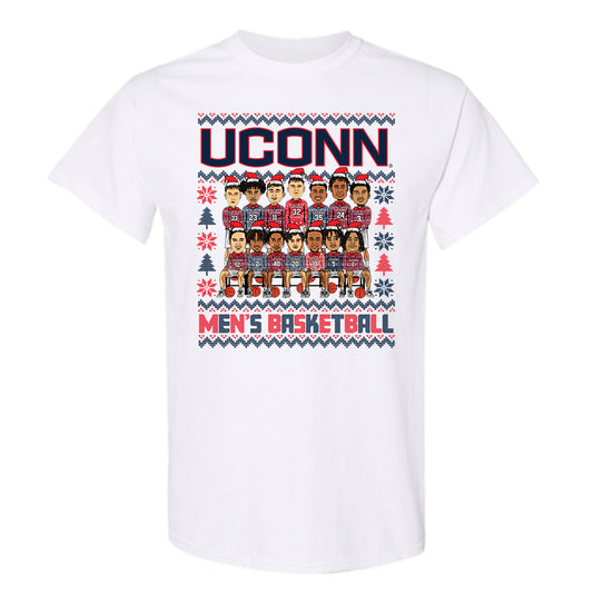 UConn - NCAA Men's Basketball : Holiday Team Caricature T-Shirt