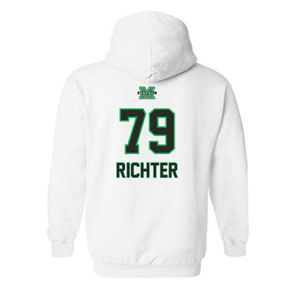 Marshall - NCAA Football : Christian Richter - Hooded Sweatshirt Sports Shersey