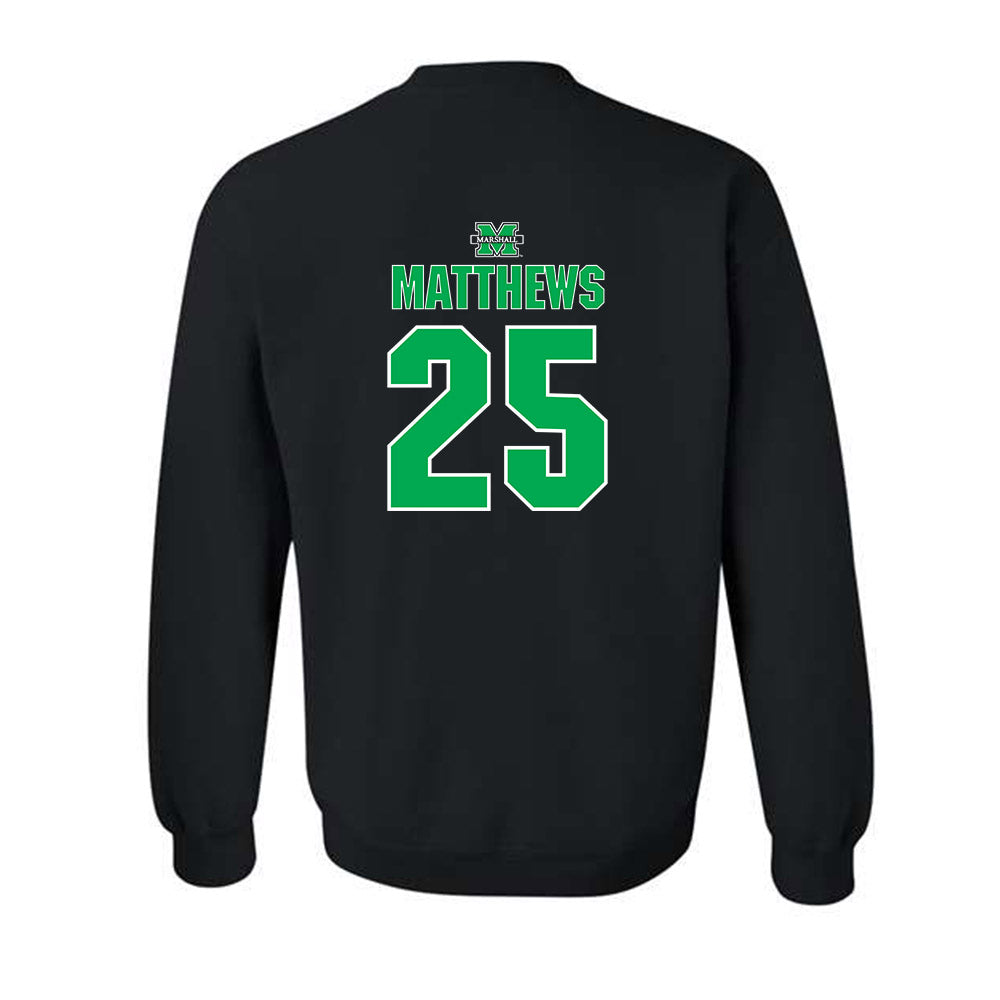 Marshall - NCAA Women's Basketball : Mahogany Matthews - Crewneck Sweatshirt Sports Shersey