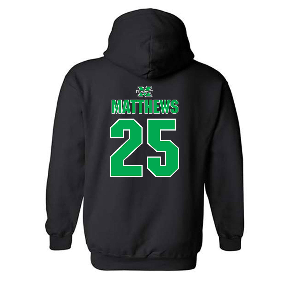 Marshall - NCAA Women's Basketball : Mahogany Matthews - Hooded Sweatshirt Sports Shersey