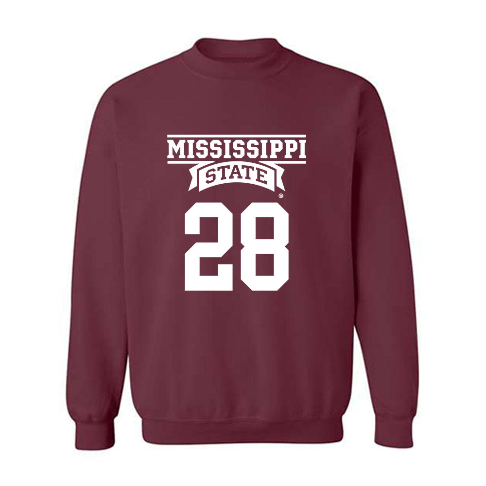 Custom NCAA Baseball Jersey Mississippi State Name and Number College Maroon