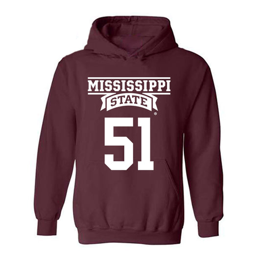 Mississippi State - NCAA Football : Luke Work - Hooded Sweatshirt Classic Shersey