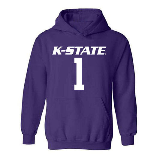 Kansas State - NCAA Men's Basketball : David N'Guessan - Hooded Sweatshirt Classic Shersey