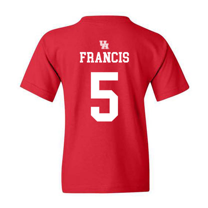 Houston - NCAA Men's Basketball : Ja'Vier Francis - Youth T-Shirt Sports Shersey