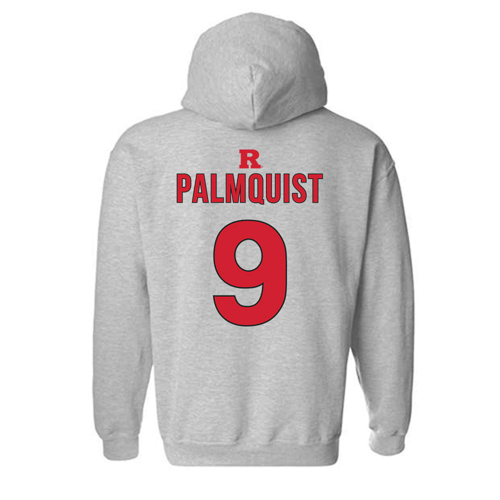 Rutgers - NCAA Men's Basketball : Oskar Palmquist - Hooded Sweatshirt Classic Shersey