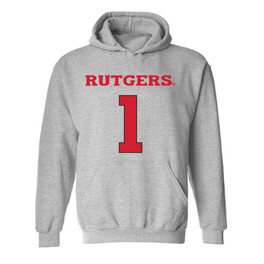 Rutgers - NCAA Men's Basketball : JaMichael Davis - Hooded Sweatshirt Classic Shersey