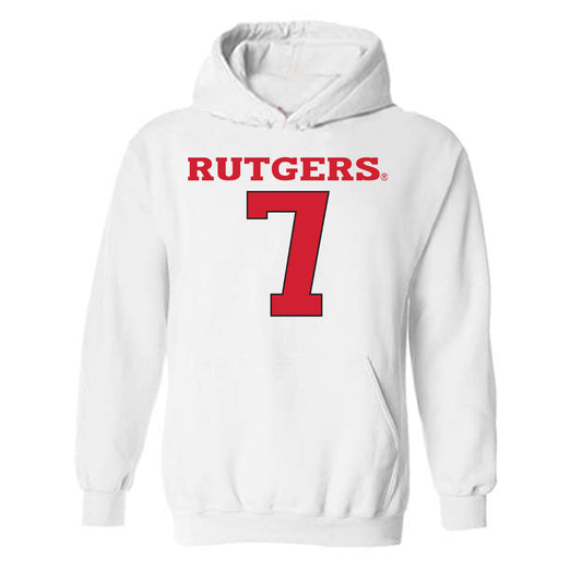 Rutgers - NCAA Men's Basketball : Aiden Terry - Hooded Sweatshirt Classic Shersey