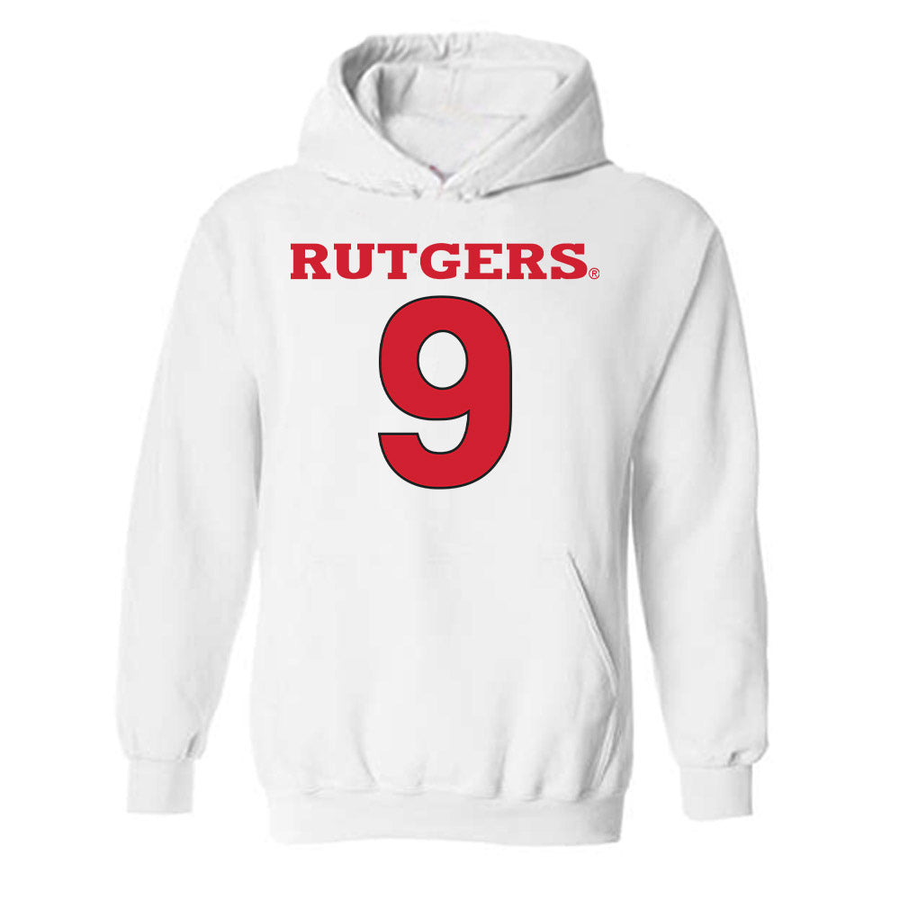 Rutgers - NCAA Men's Basketball : Oskar Palmquist - Hooded Sweatshirt Classic Shersey