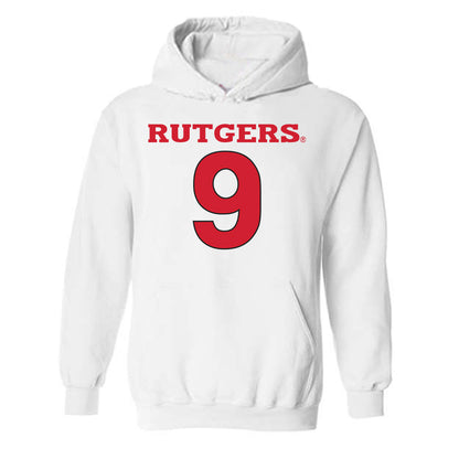 Rutgers - NCAA Men's Basketball : Oskar Palmquist - Hooded Sweatshirt Classic Shersey