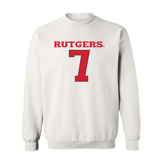 Rutgers - NCAA Men's Basketball : Aiden Terry - Crewneck Sweatshirt Classic Shersey