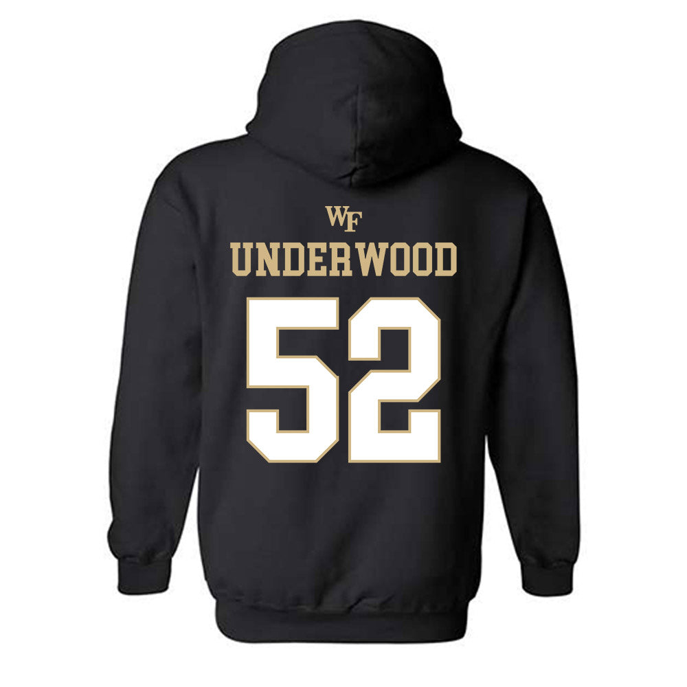 Wake Forest - NCAA Men's Basketball : Will Underwood - Hooded Sweatshirt Classic Shersey