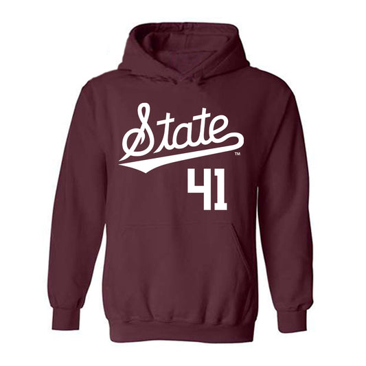 Mississippi State - NCAA Baseball : Ethan Pulliam - Hooded Sweatshirt Classic Shersey