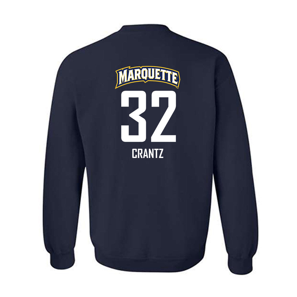 Marquette - NCAA Men's Soccer : Patrick Crantz - Navy Replica Shersey Sweatshirt