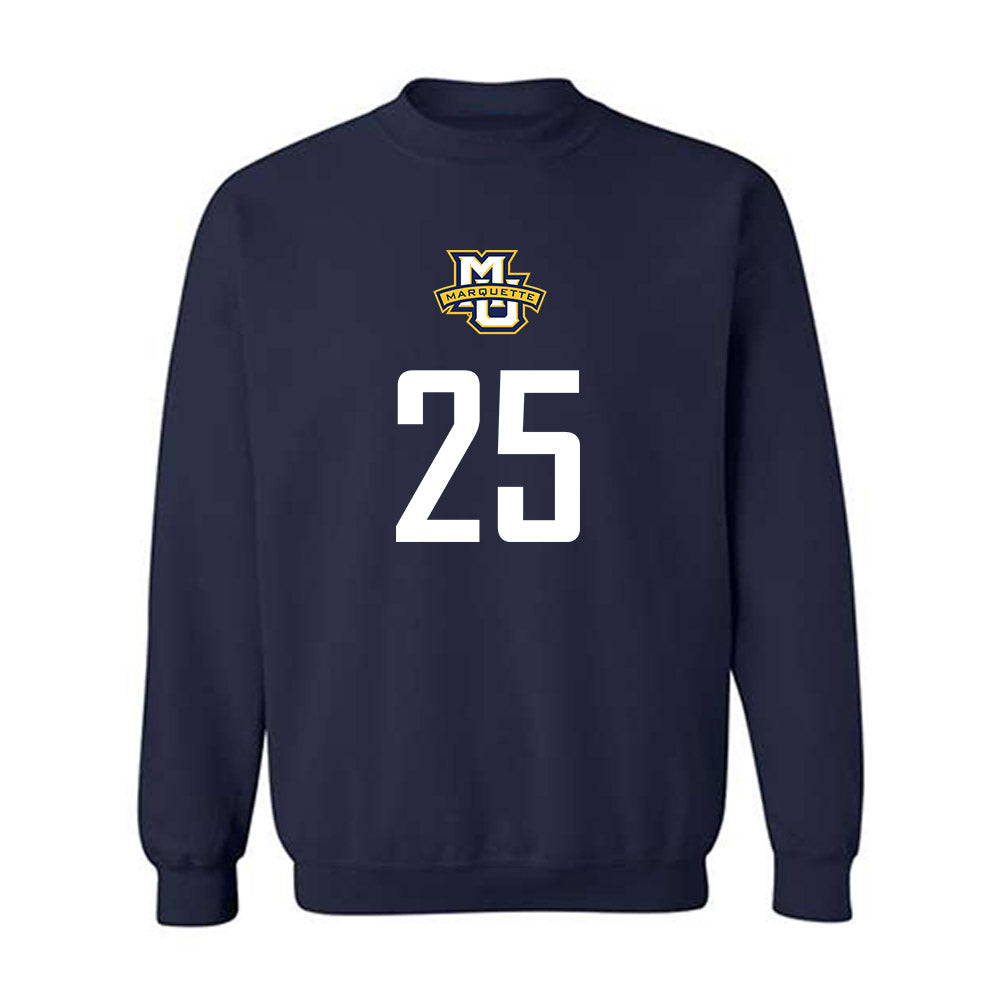 Marquette - NCAA Men's Soccer : Jai Hsieh-Bailey - Navy Replica Shersey Sweatshirt