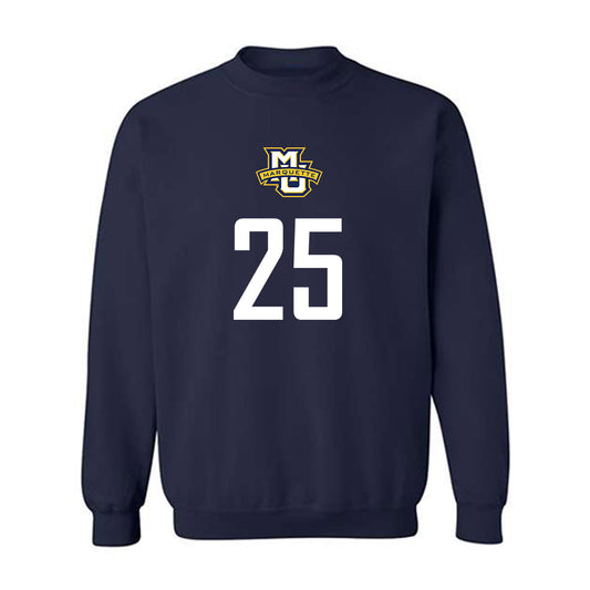 Marquette - NCAA Men's Soccer : Jai Hsieh-Bailey - Navy Replica Shersey Sweatshirt