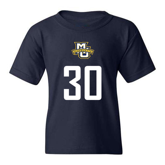 Marquette - NCAA Men's Soccer : Ryan Koschik - Navy Replica Shersey Youth T-Shirt