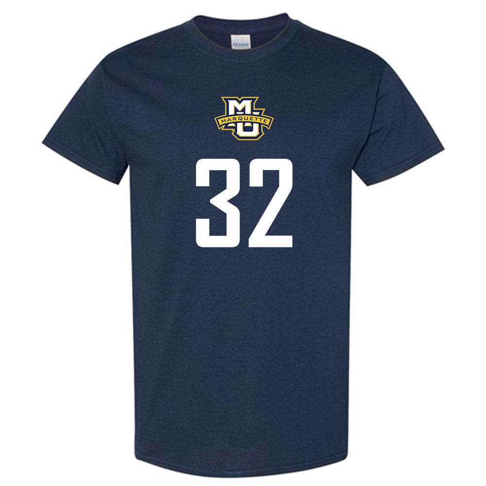 Marquette - NCAA Men's Soccer : Patrick Crantz - Navy Replica Shersey Short Sleeve T-Shirt