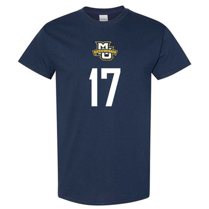 Marquette - NCAA Men's Soccer : Abdoul Karim Pare - Navy Replica Shersey Short Sleeve T-Shirt