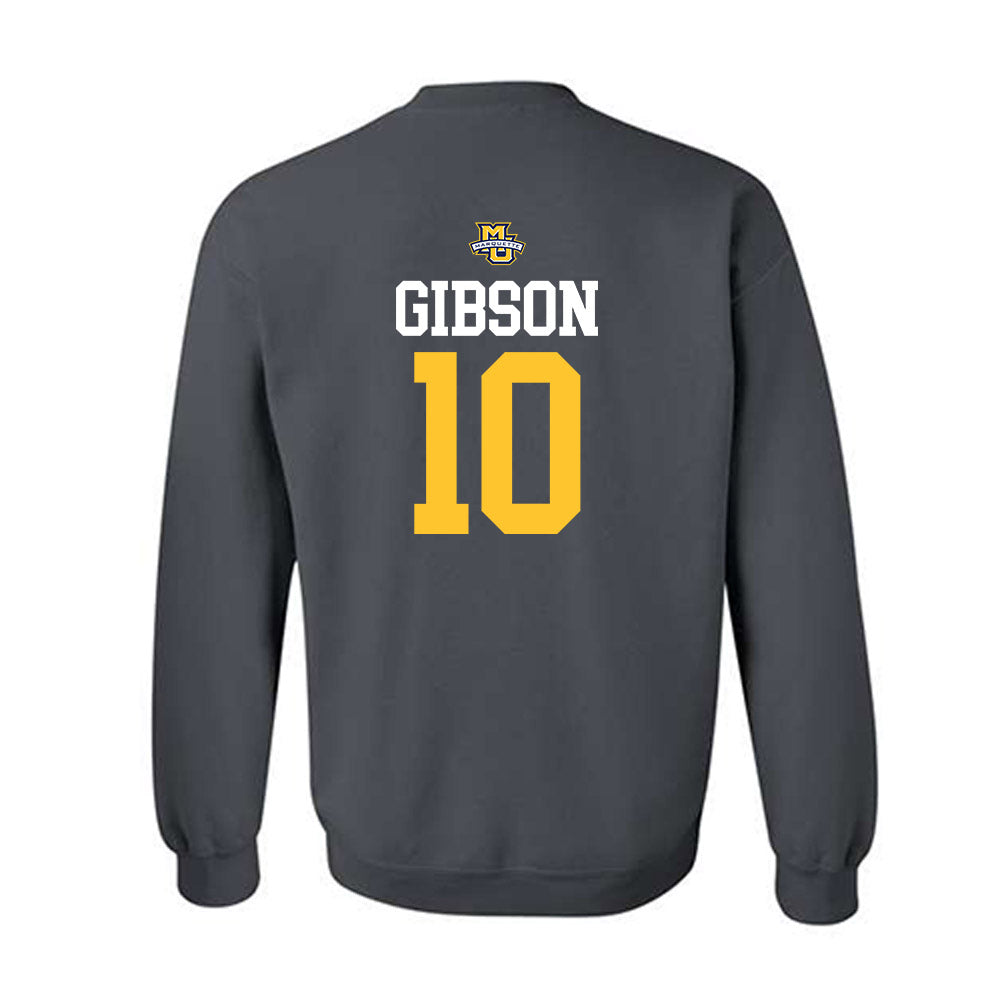 Marquette - NCAA Women's Soccer : Kate Gibson - Charcoal Replica Shersey Sweatshirt